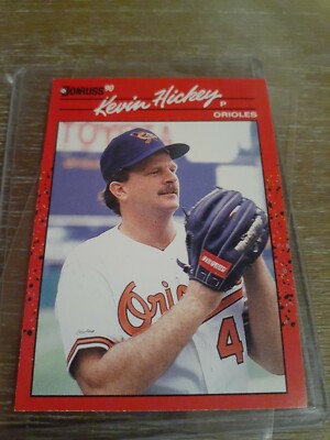 1990 Donruss #583 Kevin Hickey Error Baseball Card Black line