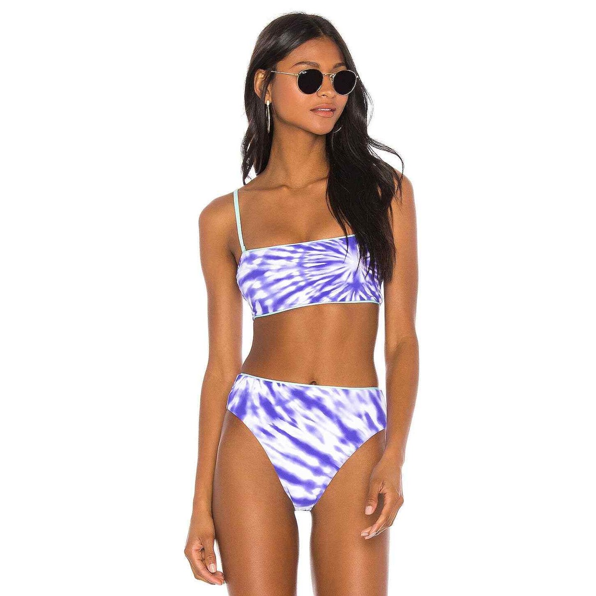 Revolve Seafolly Women's Dazzling Blue Beach Break Tube Top Size 8