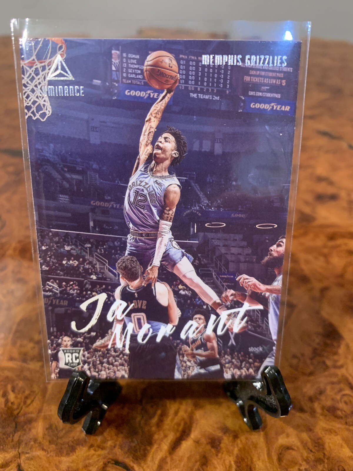 2019-20 Panini Chronicles Ja Morant Luminance Rookie RC #165 Memphis Grizzlies
