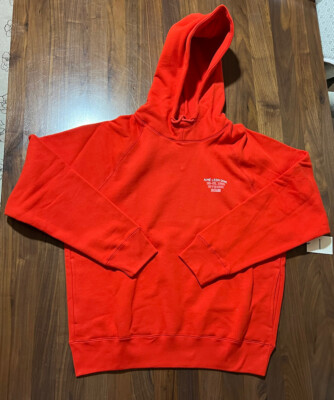 Aime Leon Dore Offshore Technohull Hoodie Red Hooded Sweatshirt Sz Large Sailing