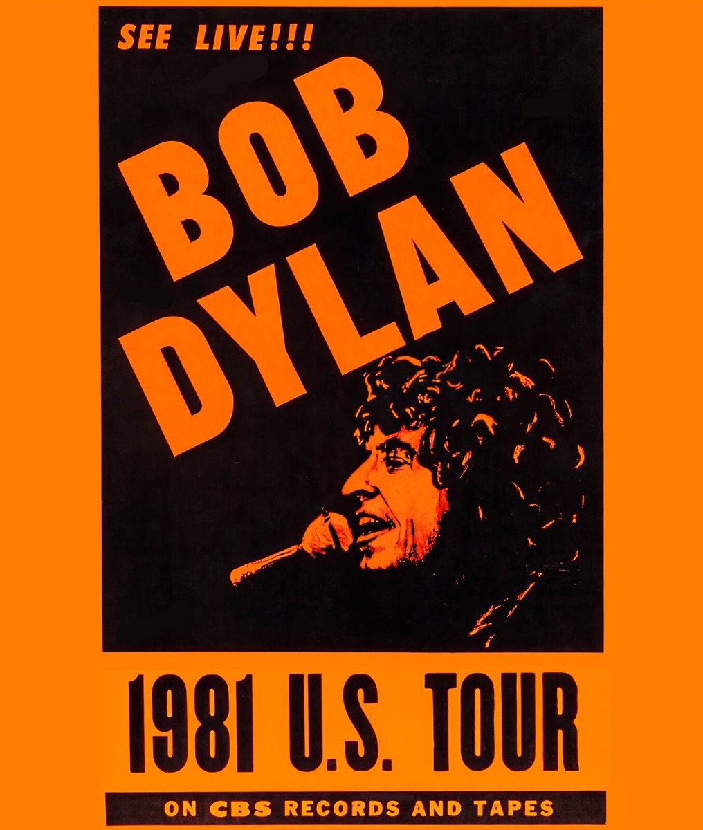 BOB DYLAN - Wall Art Poster of 1981 US Concert Tour - 8x10 Photo