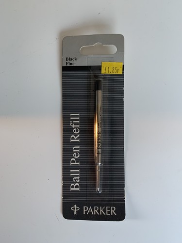 Original Sealed PARKER Ball Pen Refill BLACK FINE New Sealed Old Shop Stock
