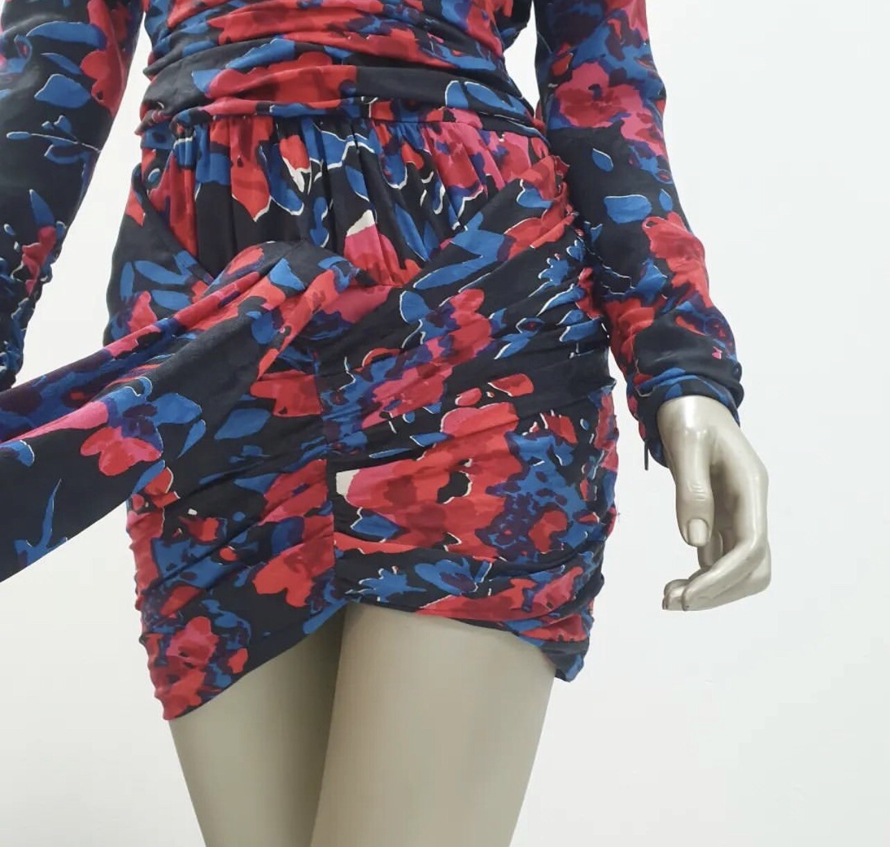 Mini Abito Saint Laurent Stampa Floreale Tg.XS S