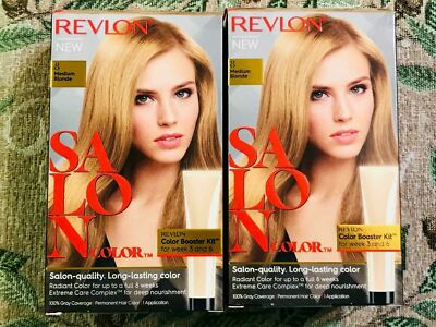 Lot Of 2 Revlon Salon Color Color Booster Kit Medium Blonde 8 New !