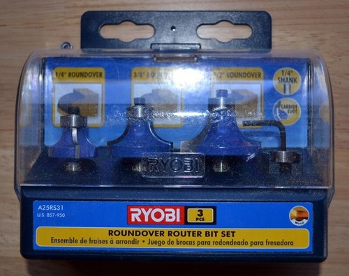 Ryobi Router Bit Set, Three Pc. – Roundover, shop tools, machinist ...