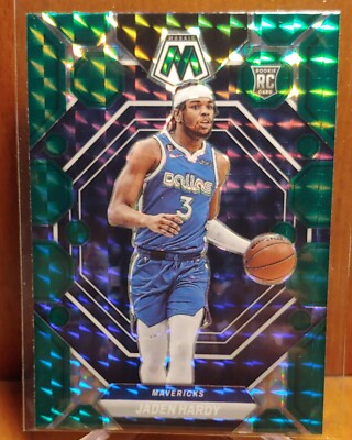 Jaden Hardy Rookie Green Reactive Mosaic! 2022-23 Panini Mosaic #234