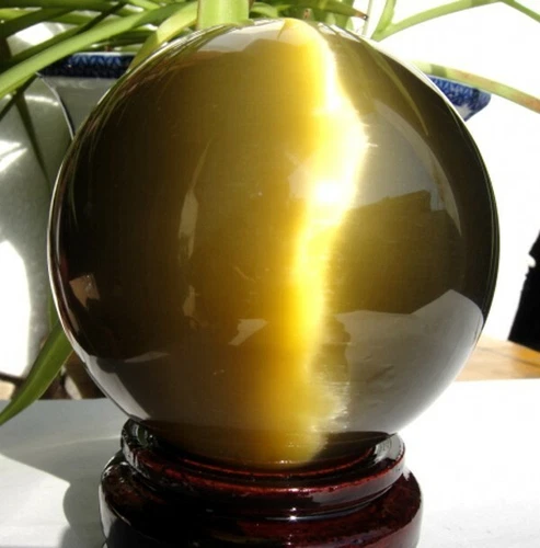 60/80MM Cat's Eye Crystal Ball Orb Sphere Healing ball Furnishing articles - Picture 29 of 39