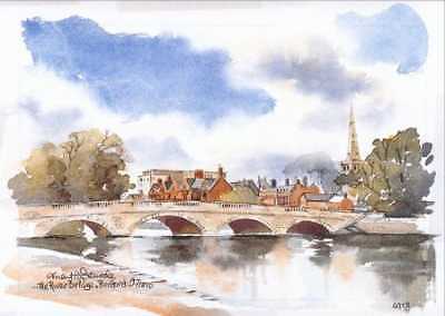 Herrlicher Druck der Brücke am Fluss Great Ouse, Bedford