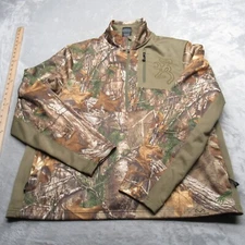 Browning Sweatshirt Mens XL Green Real Tree Camouflage 1/2 Zip Pullover Hunting