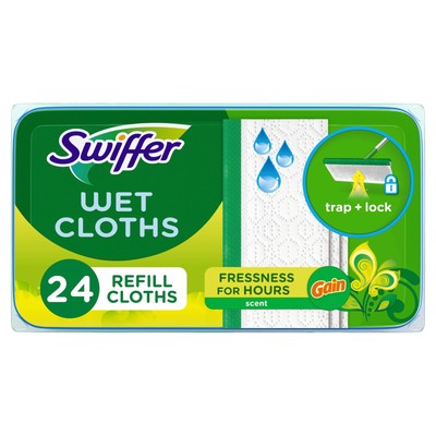 Swiffer Sweeper Wet Mopping Cloths Multi-Surface Floor Cleaner with Gain Orig...