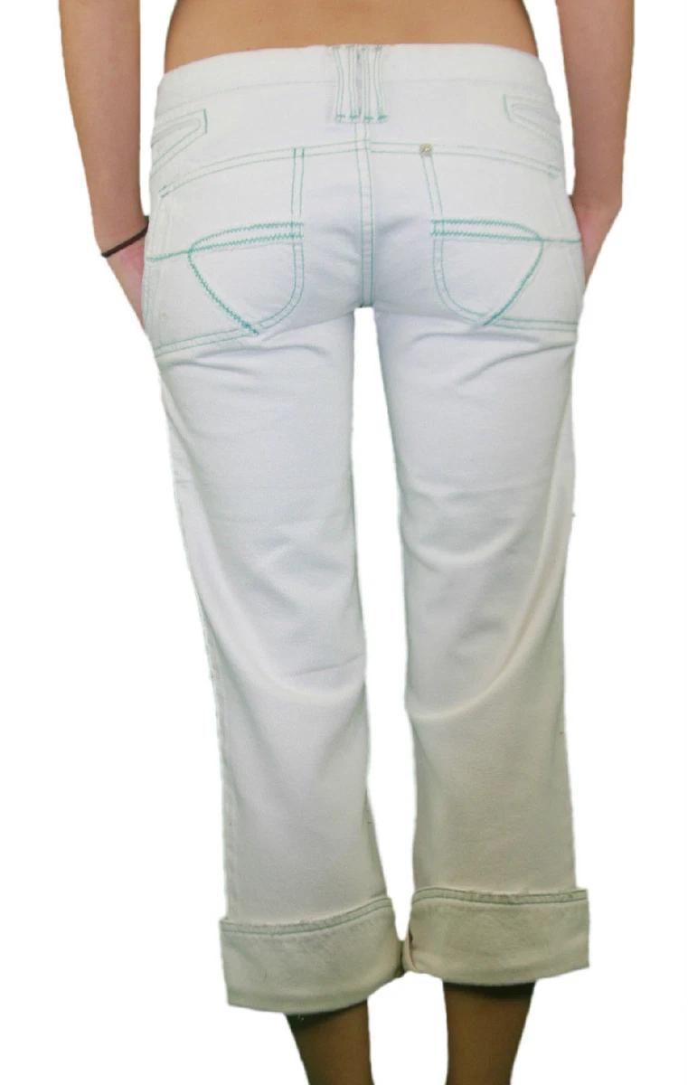 White capris store jeans