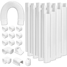 3" W 9.5/17.1Ft Line Set Cover for Mini Split Central Air Conditioner Decorative