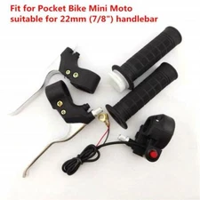 Motorcycle Dirt Bike Hand Grips Kill Stop Switch Twist Throttle Brake Levers Kit