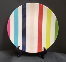 Kate Spade For Lenox Set Of Six 6 RARE Multi-Stripe Melamine Dinner Plates 11"