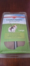 NEW Kaytee Comfort Harness Plus Stretchy Leash for Small Animals - Aqua, Size L