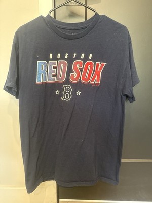 Boston Red Sox T-Shirt Large Majestic MLB Navy Blue Graphic Tee