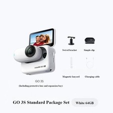 NEW Insta360 Go 3S 4K Thumb Camera Vlogging, Cycling, Family Sports Camera 64GB