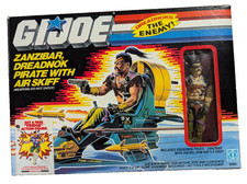 Unopened NIB 1987 Hasbro ARAH Gi Joe  Zanzibar  Dreadnok Pirate with Air Skiff