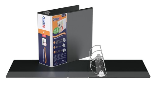 Staples QuickFit D-Ring View Binder 4" Black (87061) 24341280 - Picture 2 of 2