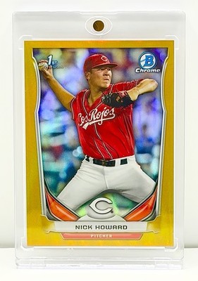  NICK HOWARD 2014 BOWMAN CHROME GOLD REFRACTOR SSP 45/50 PARALLEL 