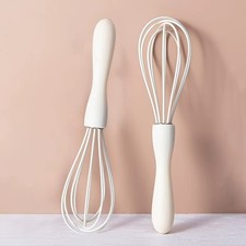 White Manual Silicone Whisk Hand-Held Baking Mixing Tool Baking Tool Set