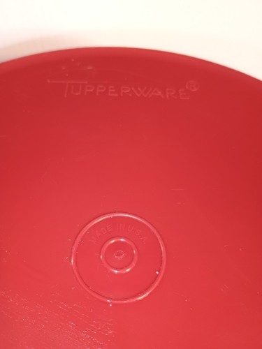 Vintage Tupperware Set of 3 Red Tulip Quilt Servalier - Picture 7 of 24
