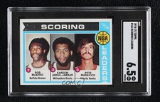 1974-75 Topps Bob McAdoo Kareem Abdul-Jabbar Pete Maravich #144 SGC 6.5 HOF
