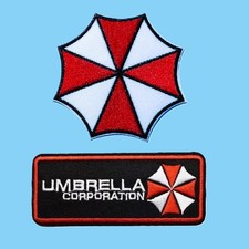 Lot de 2 Patchs Écussons NEUFS Resident Evil Umbrella Corporation Thermocollants