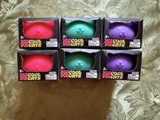 Nee Doh Cool Cats Squishy Toys Lot Of 3 Pink Aqua Green Purple