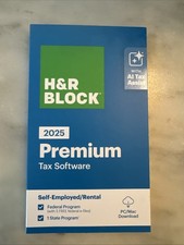 H R Block Tax Software Premium 2025 PC/Mac Key Card