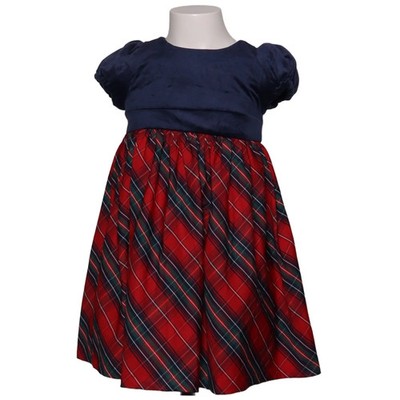 Max Studio, Kleid, Größe: 104, Rot/Blau/Grün, Polyester, Karo, Mädchen #cK3