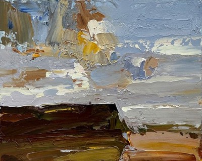 STUDIOVERKAUF OiL Jane Roose Cornwall zeitgenössischer Maler abstrakter Impressionismus