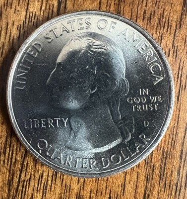 2010 D: Yellowstone, WY. Washington ATB Quarter BU from mint roll