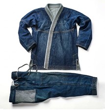 Dark Selvedge Denim BJJ Gi Premium Jiu Jitsu Kimono High-End Grappling Uniform
