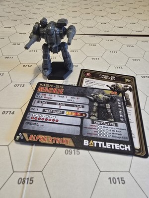 BattleTech Mackie MSK-6S Miniatur + Karte Classic & Alpha Strike