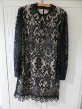 Ladies M&S Autograph Black Lace dress size 14