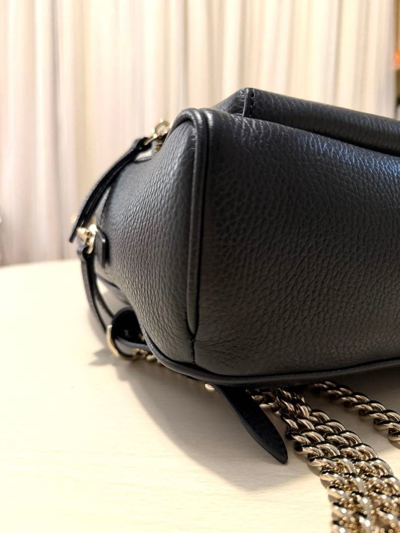 Gucci Soho Chain Backpack Leather Black thumbnail 5