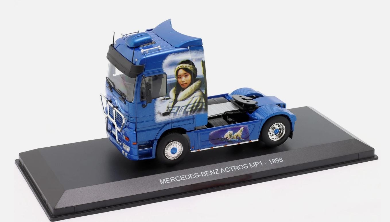 MERCEDES-BENZ Actros MP1 IXOMODELS 1/43 camion miniature 1998 bleu Eskimo