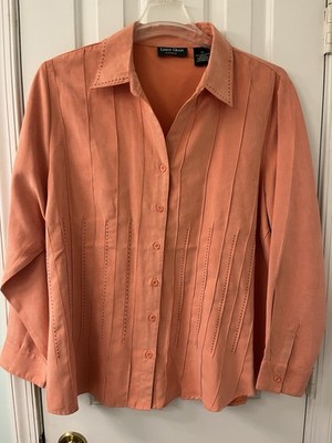 Lemon Grass Studio NWT Washable Suede Blouse 2X, Pintuc