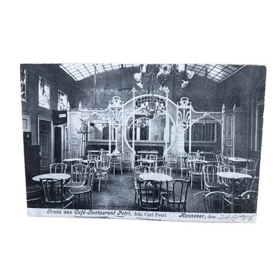 Ansichtskarte Postkarte Hannover Café Restaurant Petri Innenansicht Gl. 1906