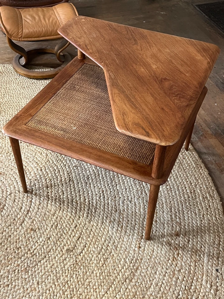 Mesa moderna de 2 niveles Peter Hvidt & Orla Mølgaard-nielsen MCM Mid Century Dinamarca Foto 4 de 4