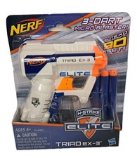 NEW Nerf N-Strike Elite Triad EX-3 Blaster Compact 3-Dart Blaster NIB Toy