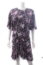 Isabel Marant Etoile Osias Printed Mini Dress / Purple