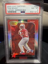 2000 Lead Certified Tom Brady 4 Star Mirror Red PSA 8 #207