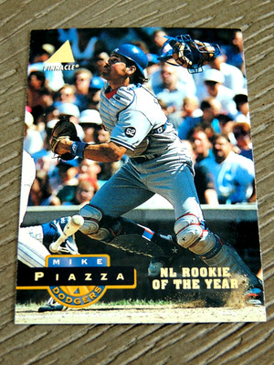 MIKE PIAZZA 1994 PINNACLE NL ROY CARD #28  DODGERS HOF   SET BREAK