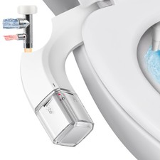 Warm Water bidet, Dual Nozzle Non-Electric Hot and Cold Bidet Attachment for ...