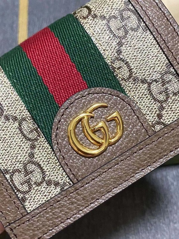 New Gucci @ Khaki Canvas Name Card Holder and Mini Wallet 2588W