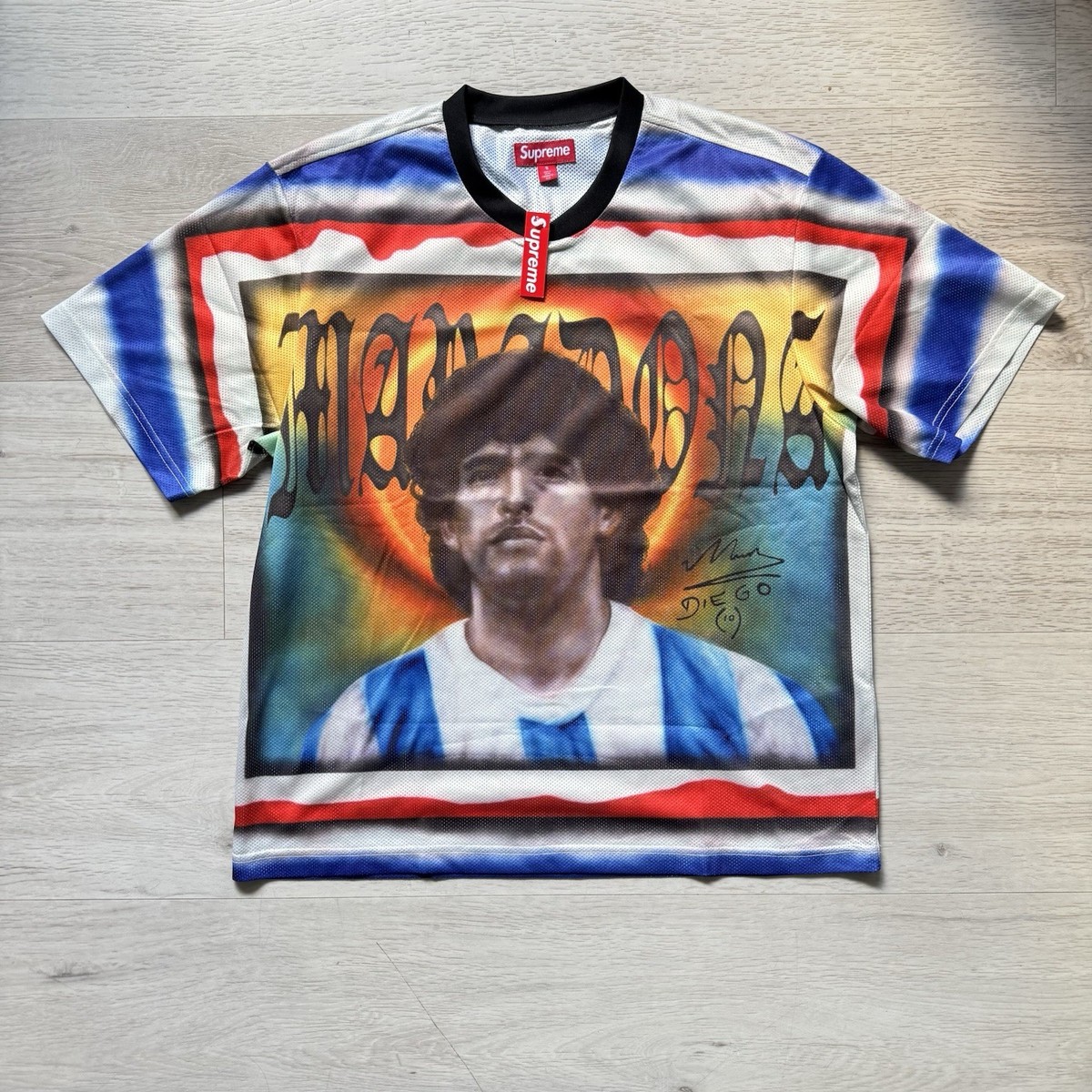 Supreme Maradona Soccer Jersey Multicolour Size Small | eBay UK