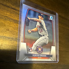topps 2023 bowman chrome hunter brown rc rookie card #69 houston astros. rookie card picture