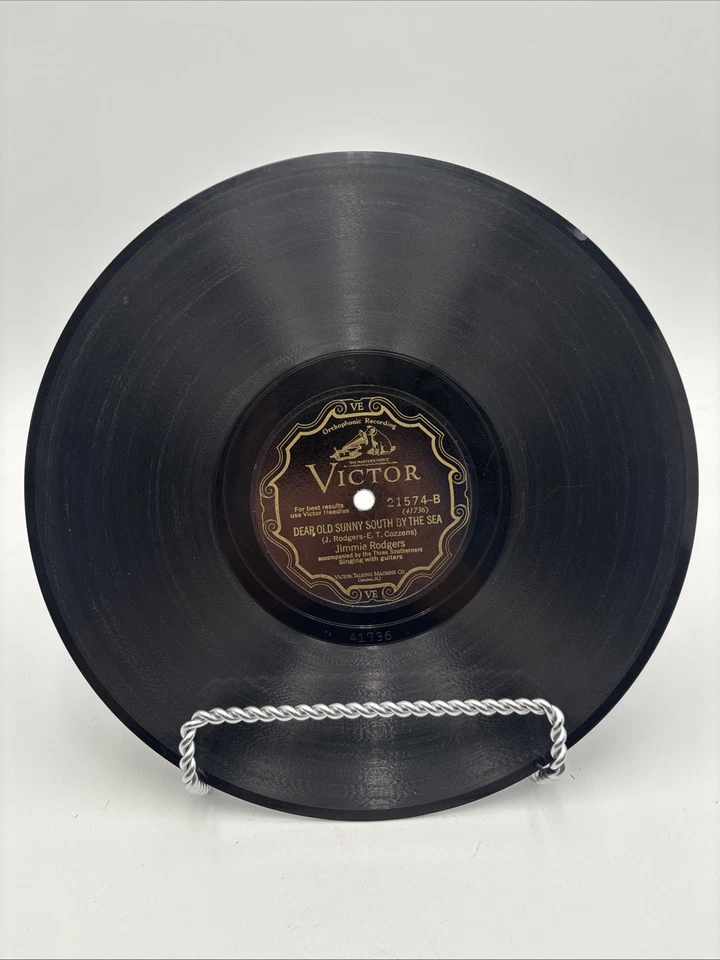 Jimmie Rodgers-My Little Old Home Town in New Orleans-Victor 21574 78 RPM VG+ - Image 3 of 4